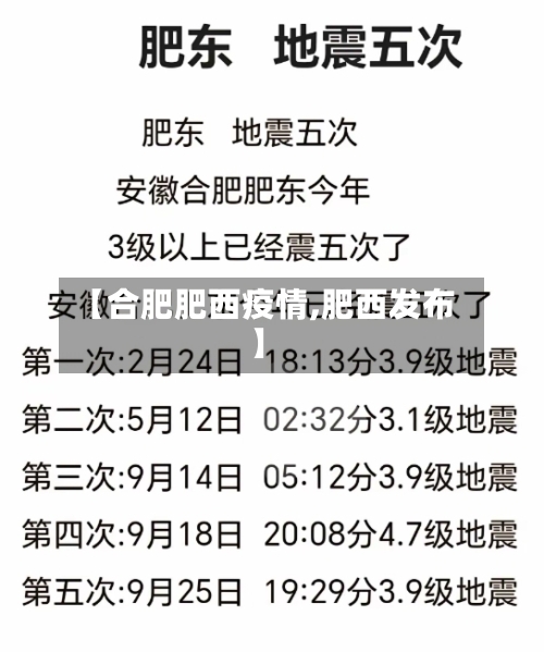 【合肥肥西疫情,肥西发布】-第2张图片