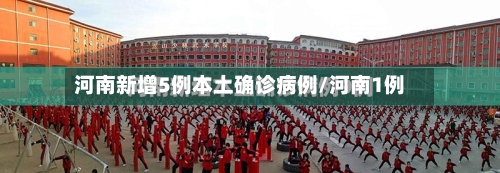 河南新增5例本土确诊病例/河南1例-第2张图片