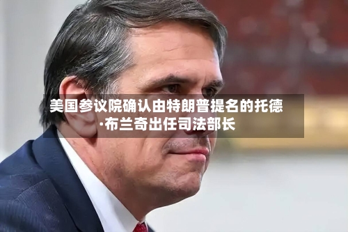 美国参议院确认由特朗普提名的托德·布兰奇出任司法部长-第3张图片