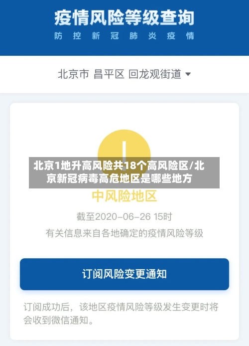 北京1地升高风险共18个高风险区/北京新冠病毒高危地区是哪些地方