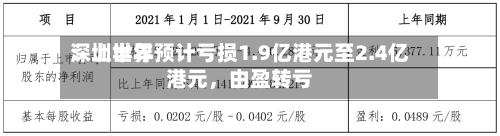 深圳世界：上半年预计亏损1.9亿港元至2.4亿港元，由盈转亏-第3张图片