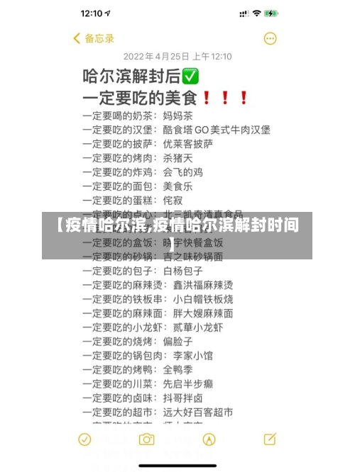 【疫情哈尔滨,疫情哈尔滨解封时间】-第2张图片