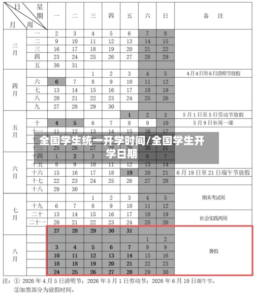 全国学生统一开学时间/全国学生开学日期-第3张图片