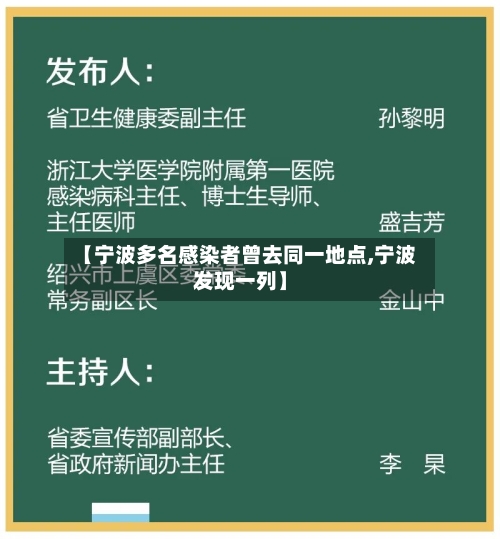 【宁波多名感染者曾去同一地点,宁波发现一列】