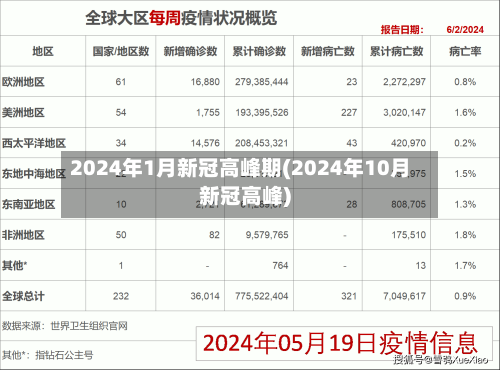 2024年1月新冠高峰期(2024年10月新冠高峰)