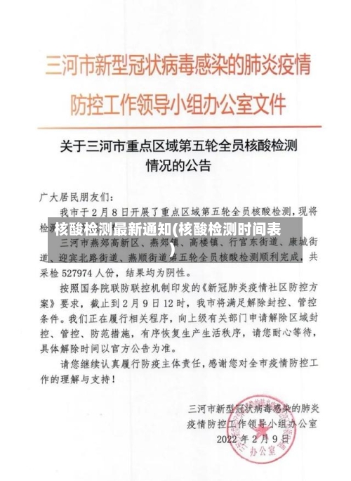 核酸检测最新通知(核酸检测时间表)-第2张图片