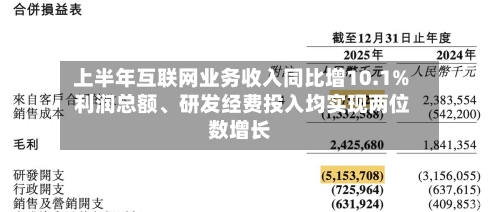 上半年互联网业务收入同比增10.1% 利润总额、研发经费投入均实现两位数增长-第3张图片