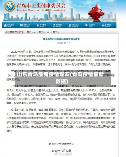 山东青岛最新疫情爆发(青岛疫情最新数据)-第3张图片