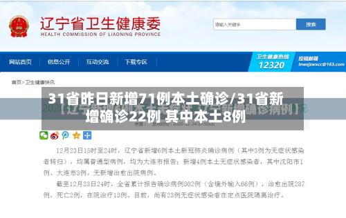 31省昨日新增71例本土确诊/31省新增确诊22例 其中本土8例-第2张图片