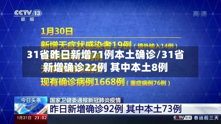31省昨日新增71例本土确诊/31省新增确诊22例 其中本土8例-第3张图片