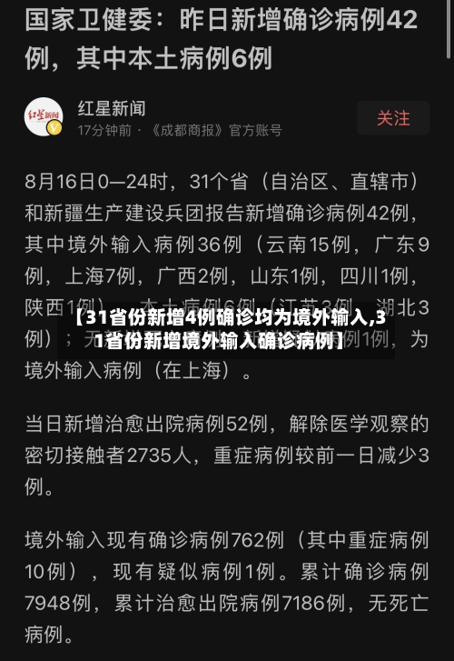 【31省份新增4例确诊均为境外输入,31省份新增境外输入确诊病例】-第2张图片