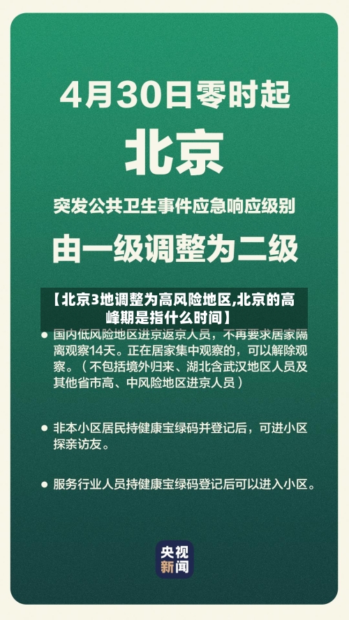 【北京3地调整为高风险地区,北京的高峰期是指什么时间】-第2张图片