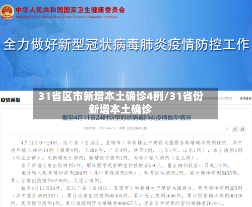 31省区市新增本土确诊4例/31省份新增本土确诊-第2张图片