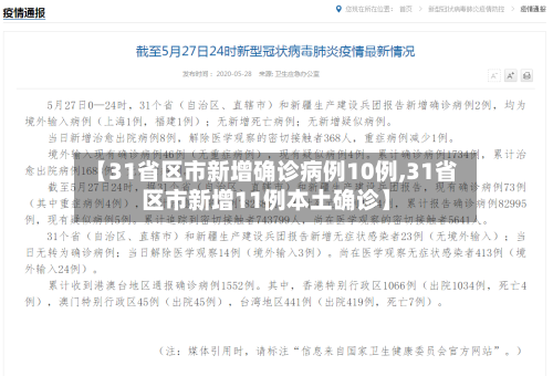【31省区市新增确诊病例10例,31省区市新增11例本土确诊】-第2张图片