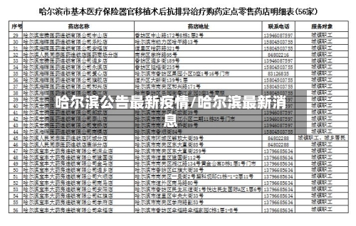 哈尔滨公告最新疫情/哈尔滨最新消息-第2张图片