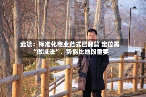武斌：标准化商业范式已翻篇 定位需“做减法”、势能比地段重要