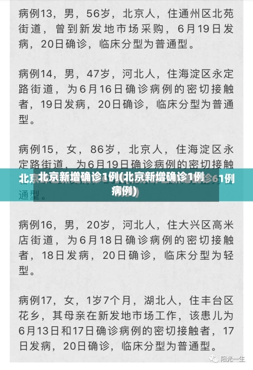 北京新增确诊1例(北京新增确诊1例病例)-第2张图片