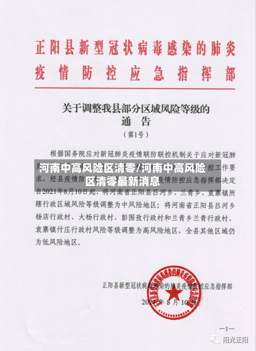 河南中高风险区清零/河南中高风险区清零最新消息