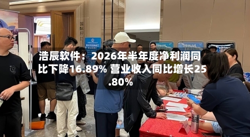 浩辰软件：2026年半年度净利润同比下降16.89% 营业收入同比增长25.80%