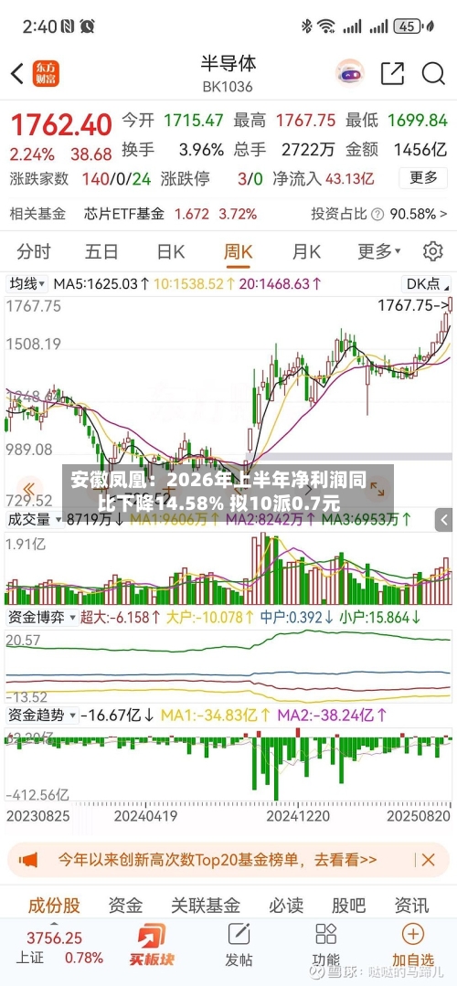 安徽凤凰:2026年上半年净利润同比下降14.58% 拟10派0.7元-第2张图片
