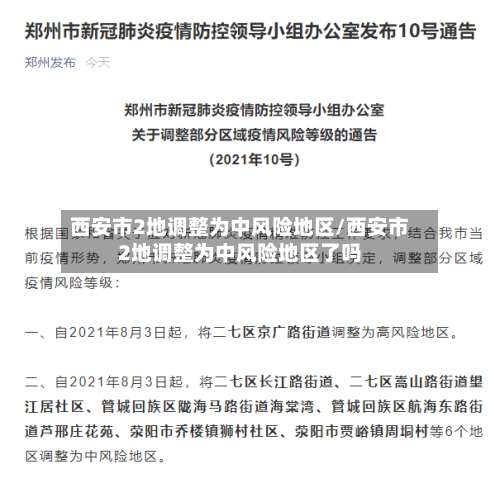 西安市2地调整为中风险地区/西安市2地调整为中风险地区了吗-第2张图片