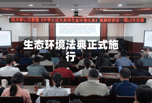 生态环境法典正式施行