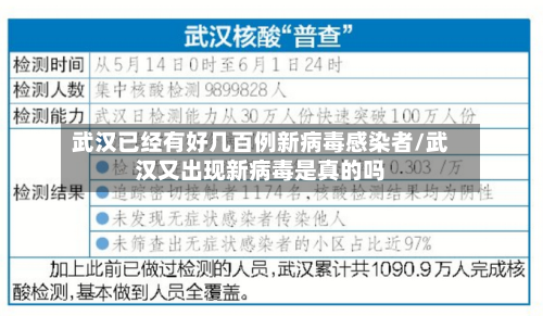 武汉已经有好几百例新病毒感染者/武汉又出现新病毒是真的吗