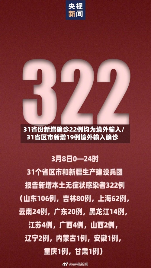 31省份新增确诊22例均为境外输入/31省区市新增19例境外输入确诊