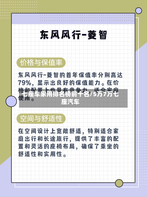 七座车家用排名榜前十名/5万7万七座汽车-第2张图片
