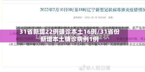 31省新增22例确诊本土16例/31省份新增本土确诊病例1例
