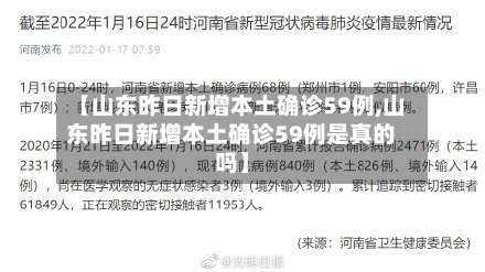 【山东昨日新增本土确诊59例,山东昨日新增本土确诊59例是真的吗】-第2张图片