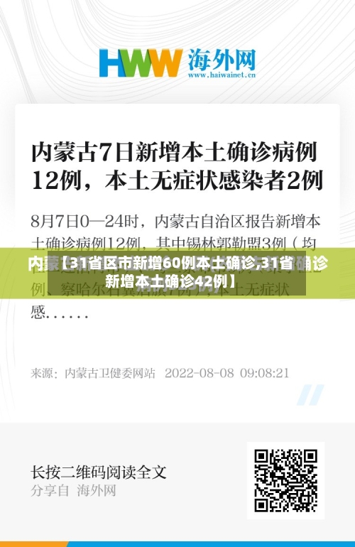 【31省区市新增60例本土确诊,31省新增本土确诊42例】-第3张图片
