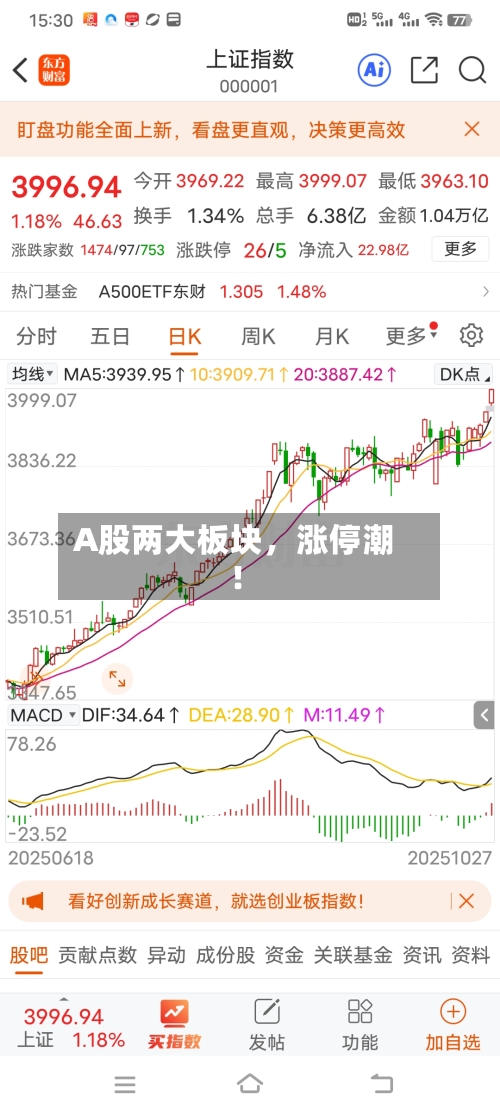A股两大板块，涨停潮！