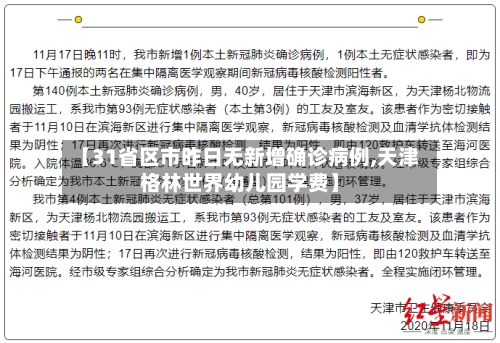 【31省区市昨日无新增确诊病例,天津格林世界幼儿园学费】-第2张图片