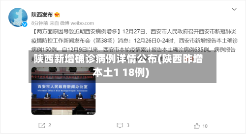 陕西新增确诊病例详情公布(陕西昨增本土1 18例)