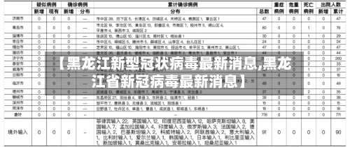 【黑龙江新型冠状病毒最新消息,黑龙江省新冠病毒最新消息】-第2张图片