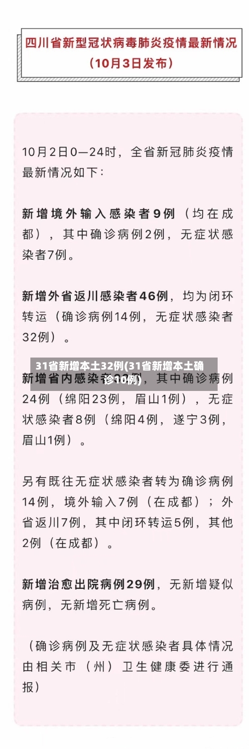31省新增本土32例(31省新增本土确诊10例)-第3张图片