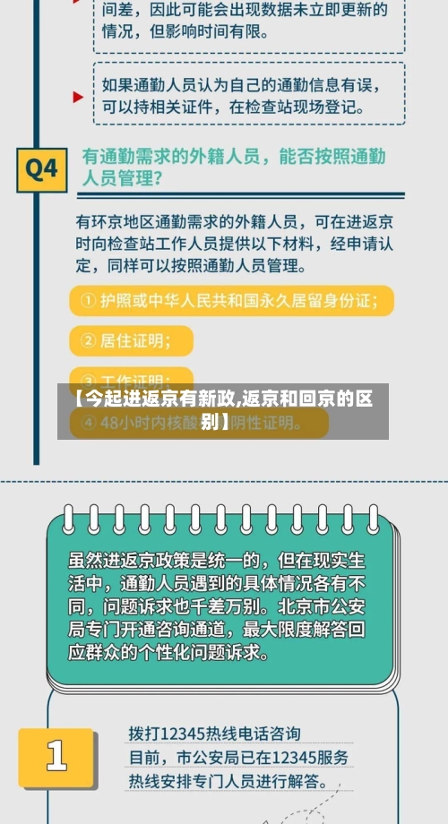 【今起进返京有新政,返京和回京的区别】