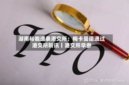 湖南裕能递表港交所；梅卡曼德通过港交所聆讯丨港交所早参