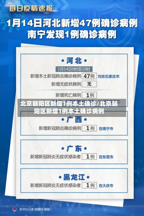 北京朝阳区新增1例本土确诊/北京朝阳区新增1例本土确诊病例