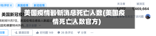 美国疫情最新消息死亡人数(美国疫情死亡人数官方)-第3张图片
