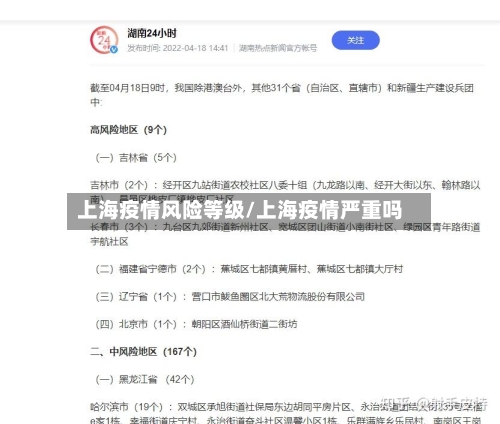 上海疫情风险等级/上海疫情严重吗
