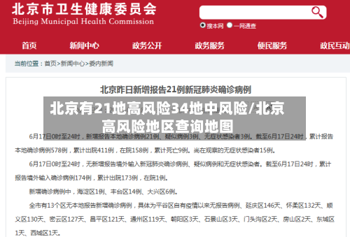 北京有21地高风险34地中风险/北京高风险地区查询地图