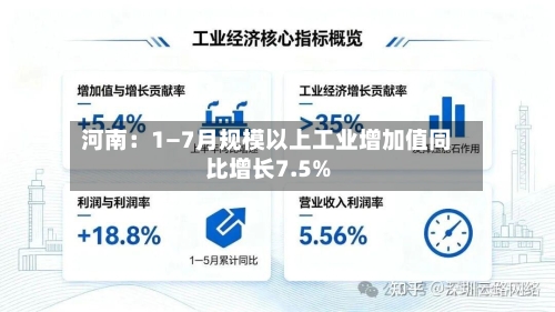 河南:1—7月规模以上工业增加值同比增长7.5%-第2张图片