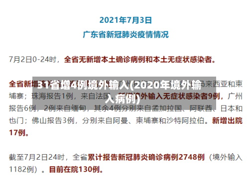 31省增4例境外输入(2020年境外输入病例)