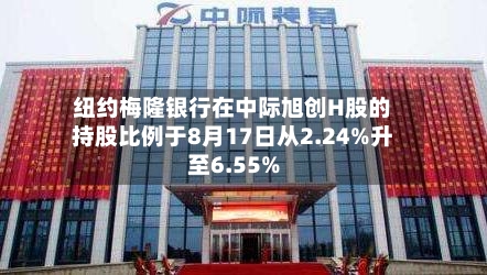 纽约梅隆银行在中际旭创H股的持股比例于8月17日从2.24%升至6.55%-第2张图片