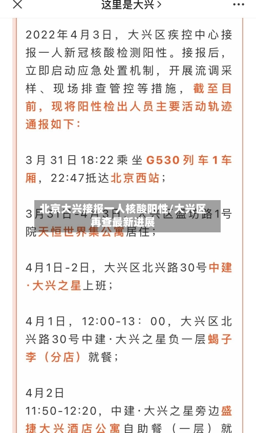 北京大兴接报一人核酸阳性/大兴区再查最新进展-第2张图片