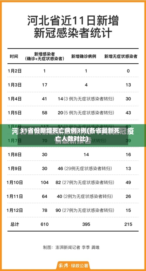 31省份新增死亡病例3例(各省最新死亡人数对比)-第2张图片