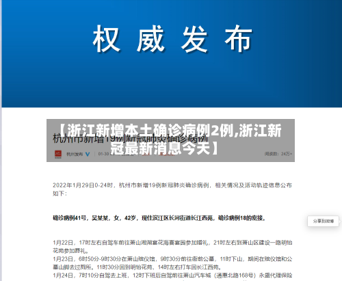 【浙江新增本土确诊病例2例,浙江新冠最新消息今天】-第2张图片
