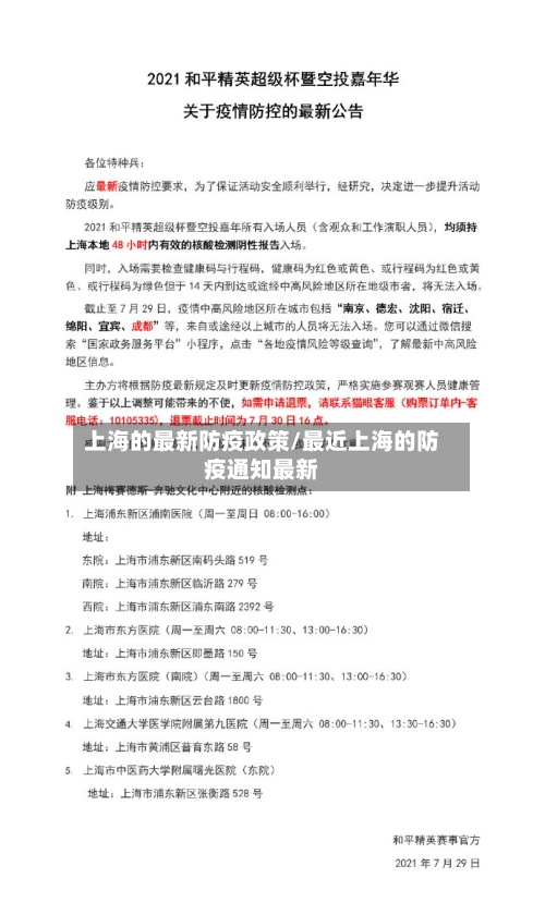 上海的最新防疫政策/最近上海的防疫通知最新-第3张图片